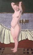 Felix Vallotton Woman combing her hair in the bathroom USA oil painting reproduction